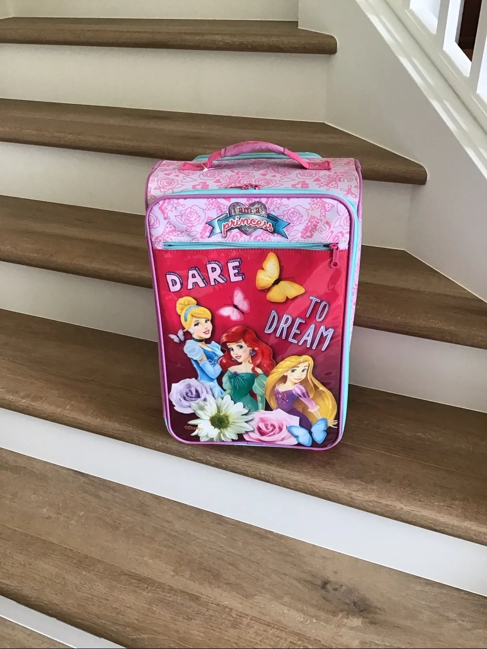 Disney Princess soft-sided 18-inch youth rolling suitcase